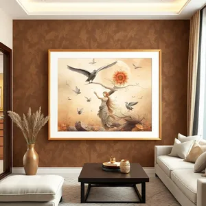 living room wall art mockup example 1